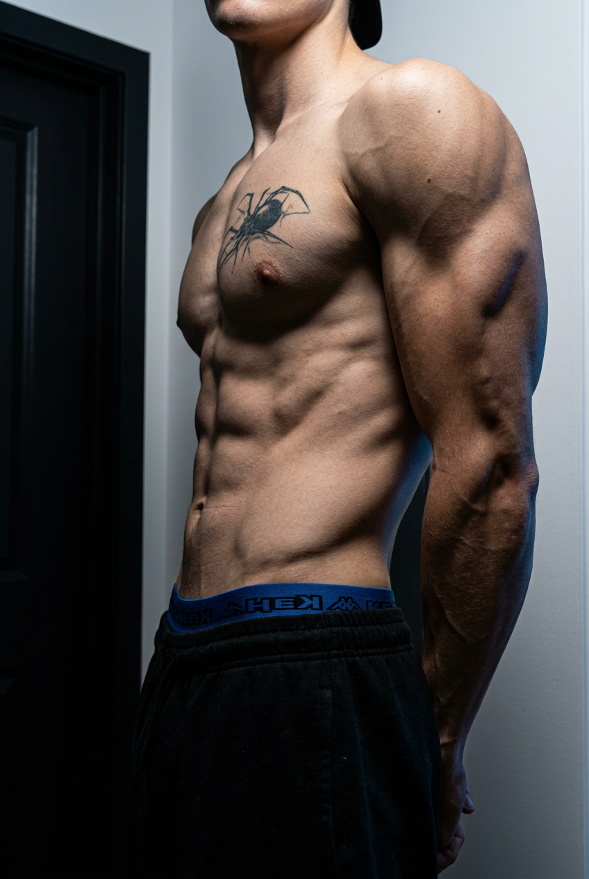 Back pose — the physique at peak before the break